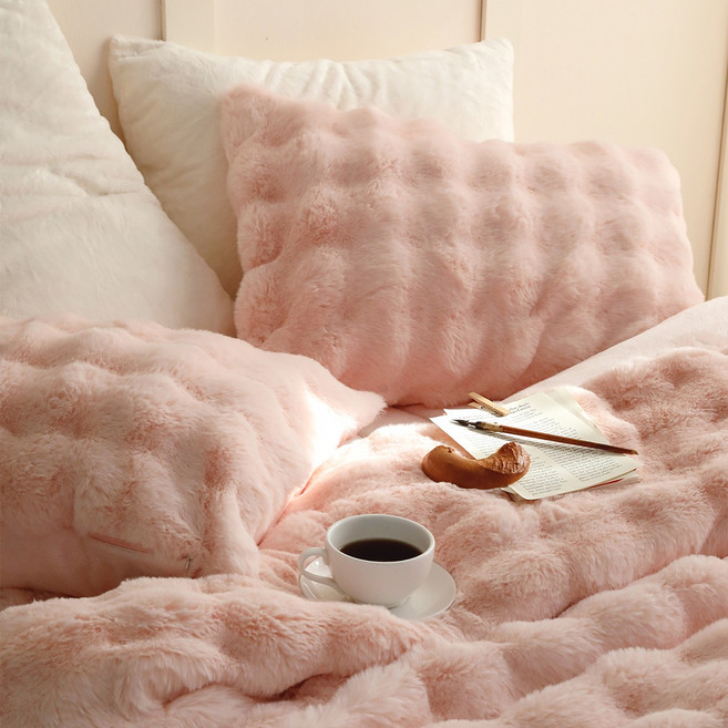 플로라침구 레브 고밀도 장모 극세사 차렵이불 30mm