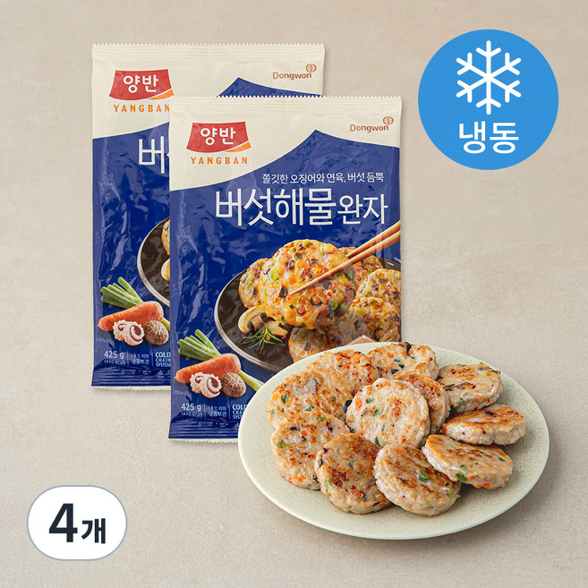 양반 버섯 해물완자 (냉동), 425g, 4개