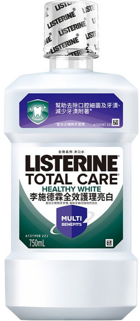 LISTERINE 李施德霖 全效護理亮白漱口水, 750ml, 1瓶