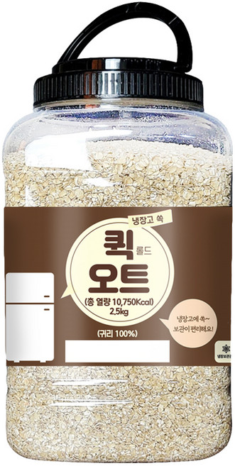 냉장고쏙 퀵 롤드 오트, 2.5kg, 1개
