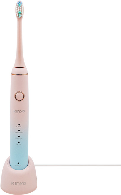 Kinyo 充電式音波電動牙刷, ETB-830, 夢幻漸層櫻花粉, 1組