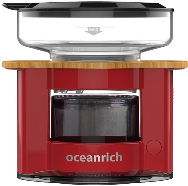 oceanrich 便攜式單杯萃取旋轉咖啡機 附外出袋, S2, 紅木紋