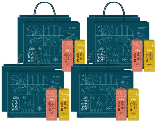 뉴케어 정품 고칼슘 영양갱 셀렉션 선물세트, 720g, 4개