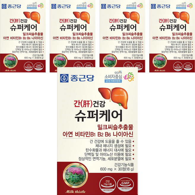 종근당 간건강 슈퍼케어, 30정, 5개