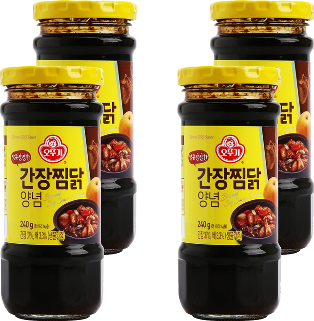 오뚜기 달콤칼칼한 간장 찜닭 양념, 240g, 4개