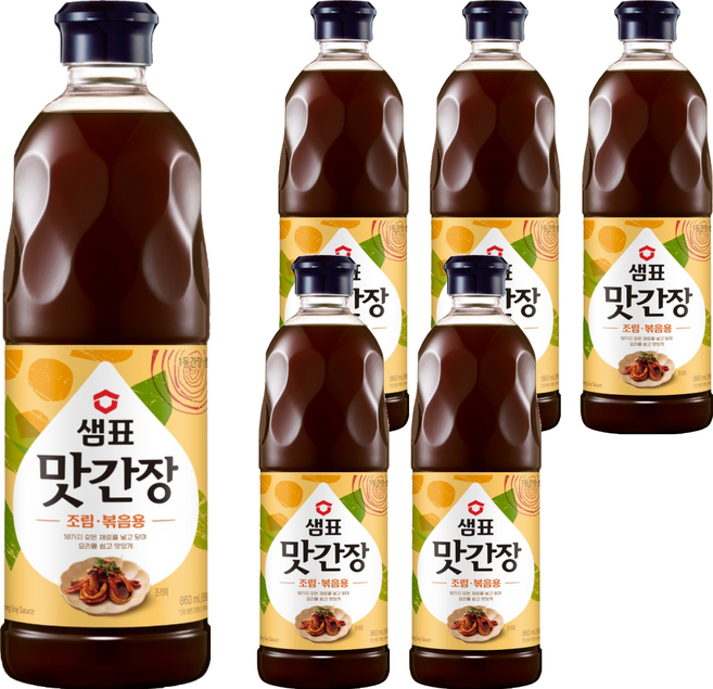 샘표 맛간장 조림볶음용, 860ml, 6개