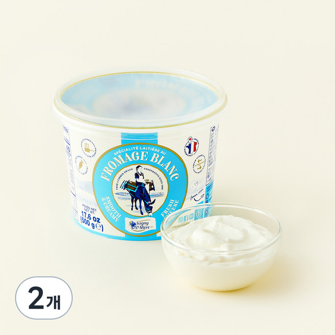 이즈니 프로마쥬 블랑 치즈, 500g, 1개입, 2개