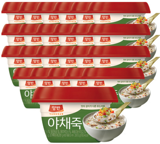 양반 야채죽, 287.5g, 24개