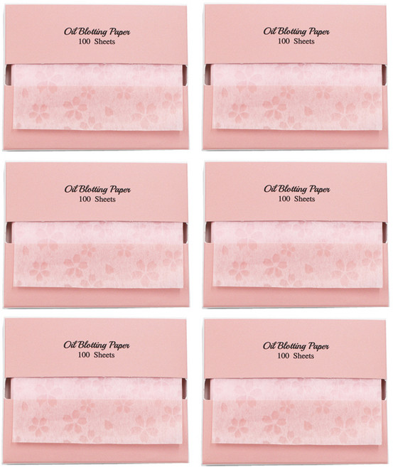 바루쟈 기름종이 리필 벚꽃, 100매입, 6개