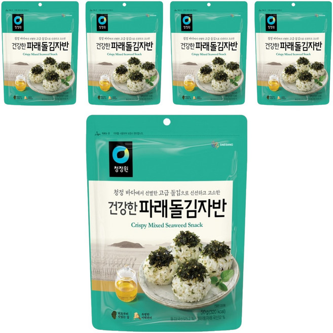 청정원 파래돌김자반, 50g, 5개
