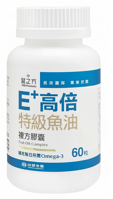 台塑生醫 MD Formula 醫之方 E+高倍特級魚油複方膠囊, 60顆, 753mg, 1瓶