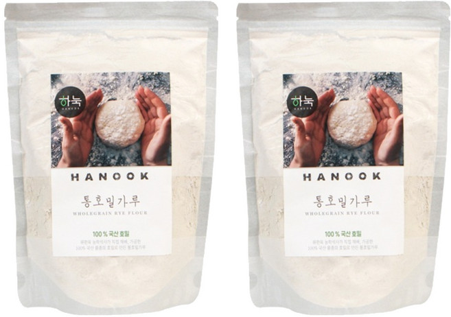 하눅 통호밀가루, 400g, 2개