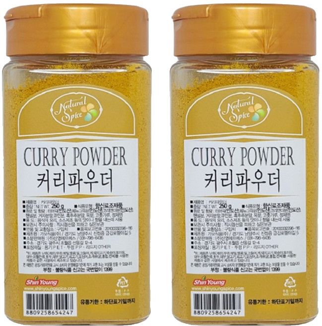 내츄럴스파이스 커리 파우더, 250g, 2개