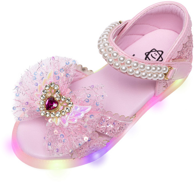 라스텔라 여아용 캐치하트 LED 샌들