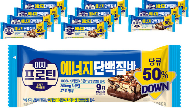 롯데웰푸드 이지프로틴 에너지단백질바, 12개, 40g