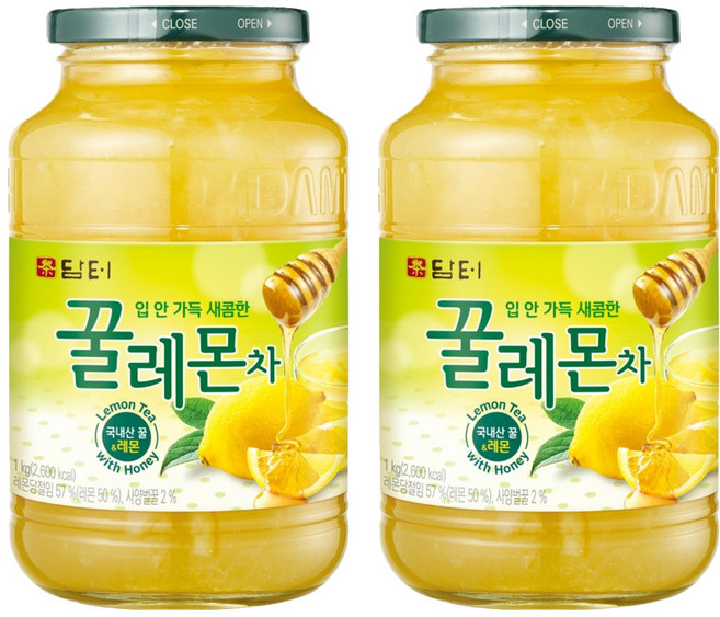 담터 꿀레몬차, 1kg, 2개, 1개입