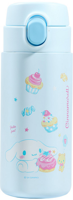 릴팡 더보틀 엣지 원터치 이중스텐 물통, 시나모롤, 360ml, 1개