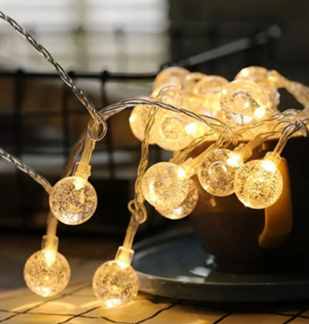 나스카피 감성캠핑 LED 투명선 줄전구 40구, 버블, 1개