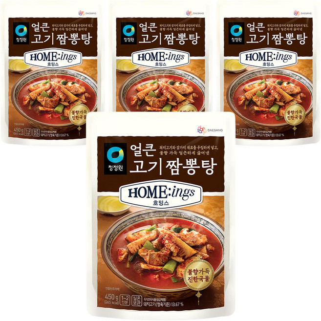 호밍스 얼큰 고기짬뽕탕 450g, 4개
