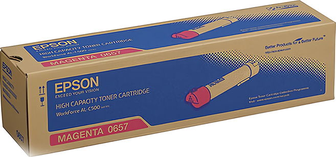 EPSON 台灣公司貨 原廠紅色碳粉匣列印 0657/C13S050657/C500, 紅色, 1個