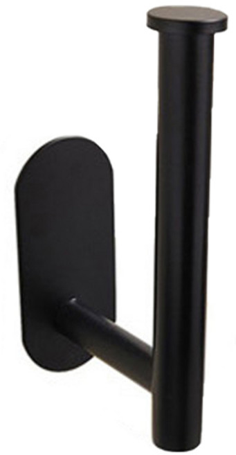 앞날창창 스테인리스 스탠드 벽걸이 휴지 걸이대, 블랙, 1개