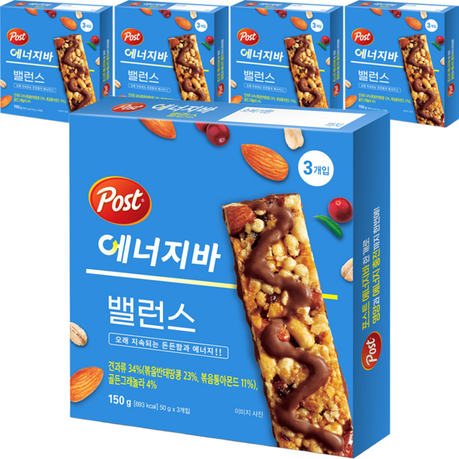 포스트 에너지바 밸런스 3p, 150g, 5개