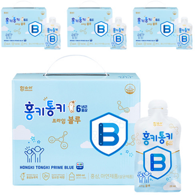 함소아 홍키통키 프라임 블루 유아홍삼, 20ml, 120개