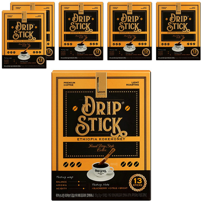 루카스나인 리저브 드립 스틱 커피 에티오피아 코케허니, 13개입, 6개, 3g