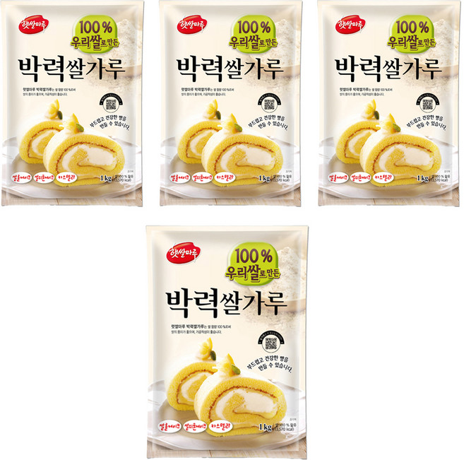 대두식품 박력쌀가루, 1kg, 4개