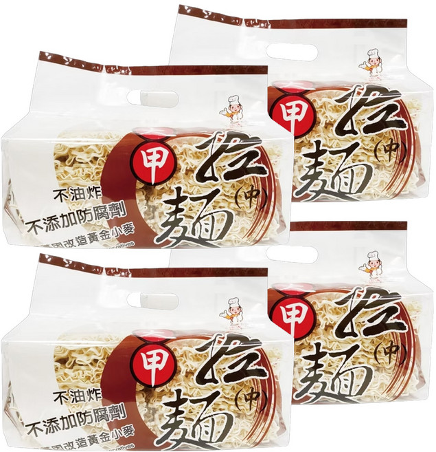 大甲佳旭 大甲手工拉麵 中麵, 600g, 4包