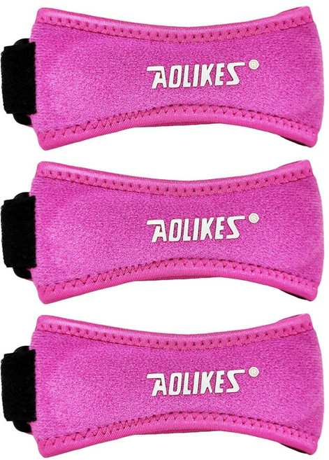 AOLIKES 奧力克斯 7919髕骨帶, 3個, 玫紅色