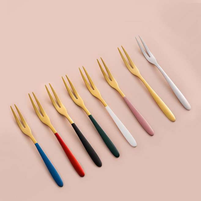 유로피안 티포크 8종 세트, 혼합색상, 1세트