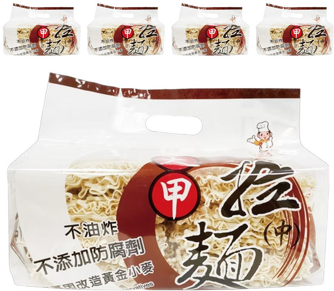 大甲佳旭 大甲手工拉麵 中麵, 600g, 5包