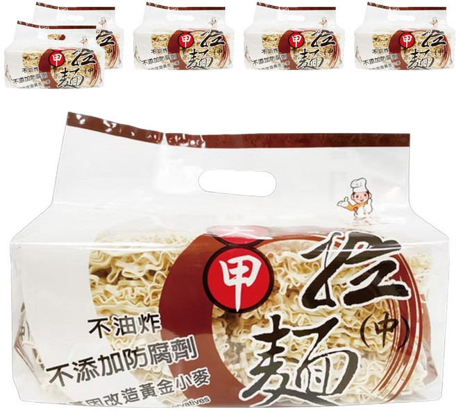 大甲佳旭 大甲手工拉麵 中麵, 600g, 6包
