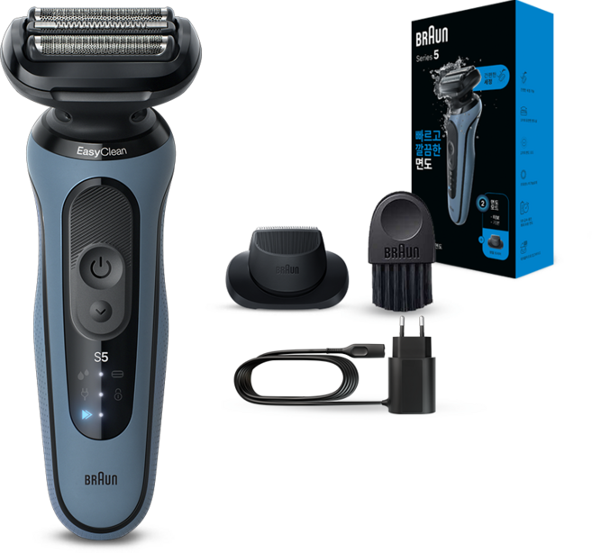 BRAUN 시리즈 5 전기면도기, 52-A1200s, 라이트블루