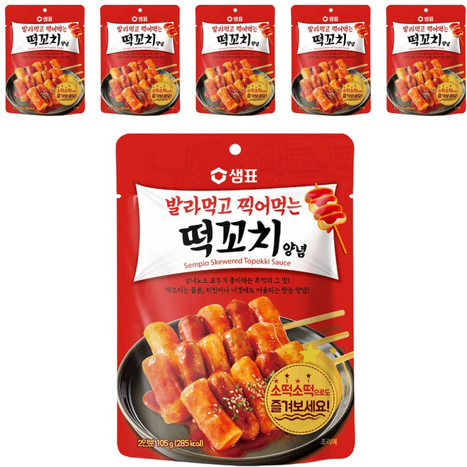 샘표 발라먹고 찍어먹는 떡꼬치 양념, 105g, 6개