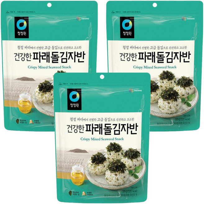 청정원 파래돌김자반, 50g, 3개