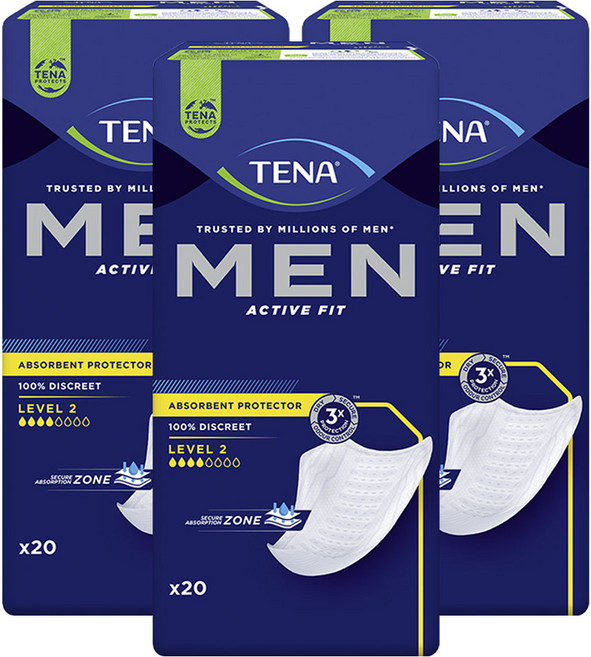 테나 남성용 레벨 2 패드형 성인기저귀, 중형, 20개입, 3개