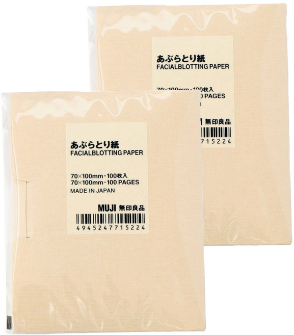 MUJI 無印良品吸油面紙, 100張, 2組