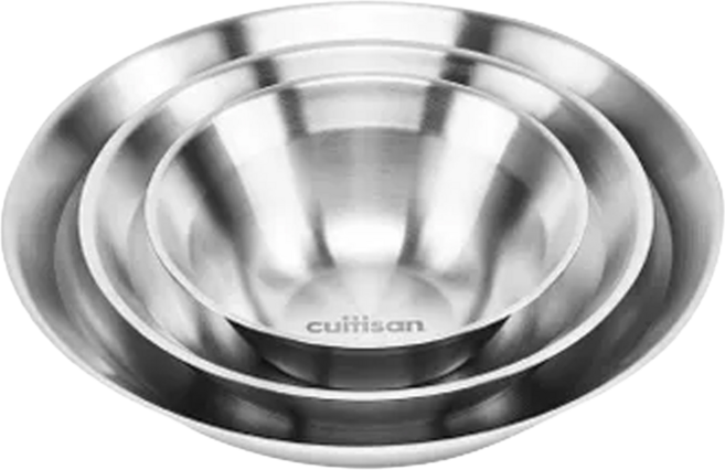 cuitisan 韓國製造 304不銹鋼圓形調理盤組 3個, 1組, 3件組圓形調理盤
