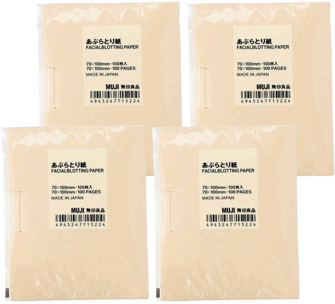 MUJI 無印良品吸油面紙, 100張, 4組
