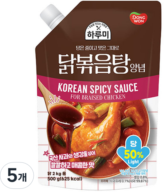 동원 하루미 닭볶음탕 양념, 500g, 5개