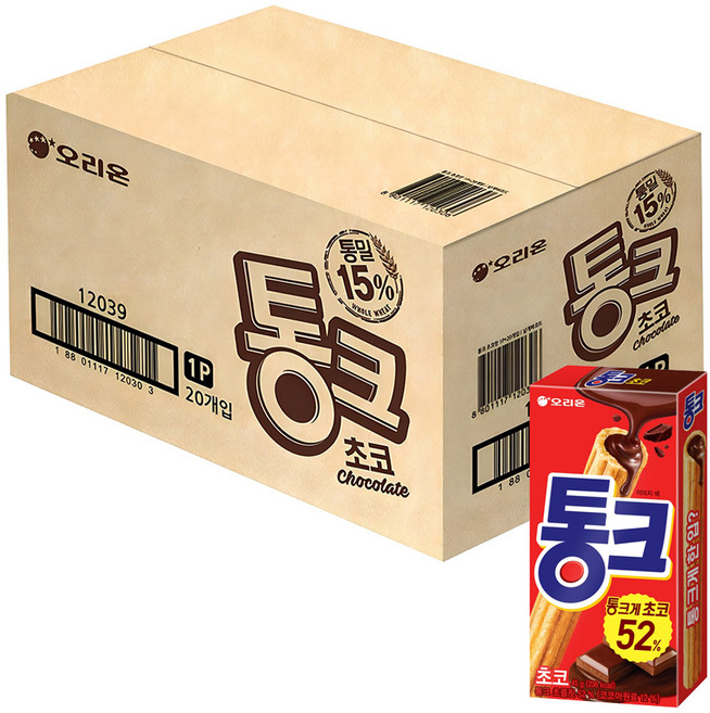 오리온 통크 초코, 45g, 20개