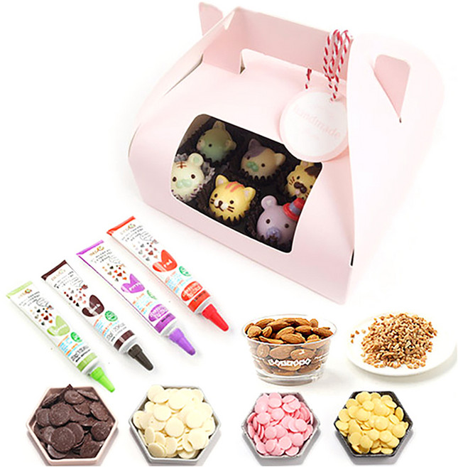 동물얼굴 초콜릿만들기세트, 1세트, 재료 16종