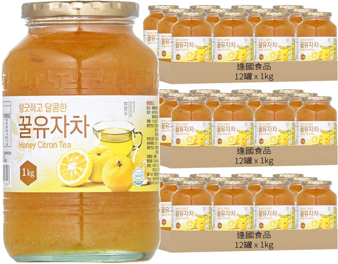 逢國食品 韓國蜂蜜檸檬茶, 1kg, 1入, 36罐