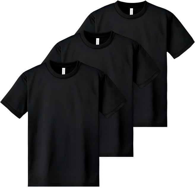 어반티 남녀공용 스포츠 기능성 드라이 라운드 반팔 티셔츠 3장 세트