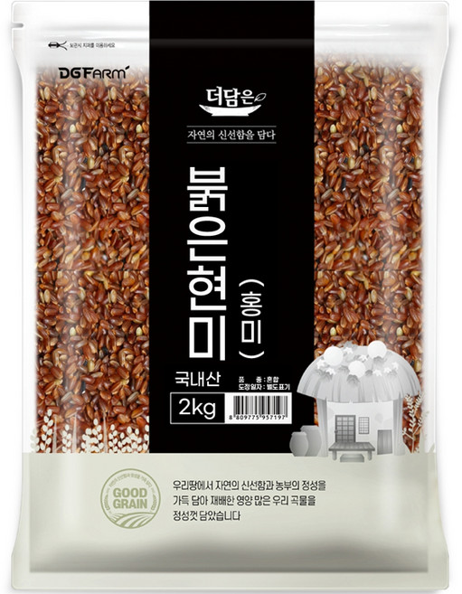 더담은 붉은현미, 2kg, 1개