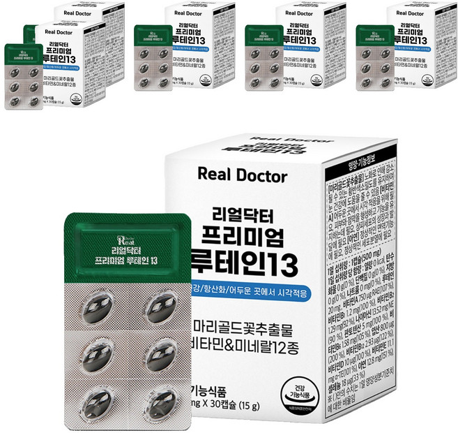리얼닥터 프리미엄 루테인13 30p, 30정, 6개