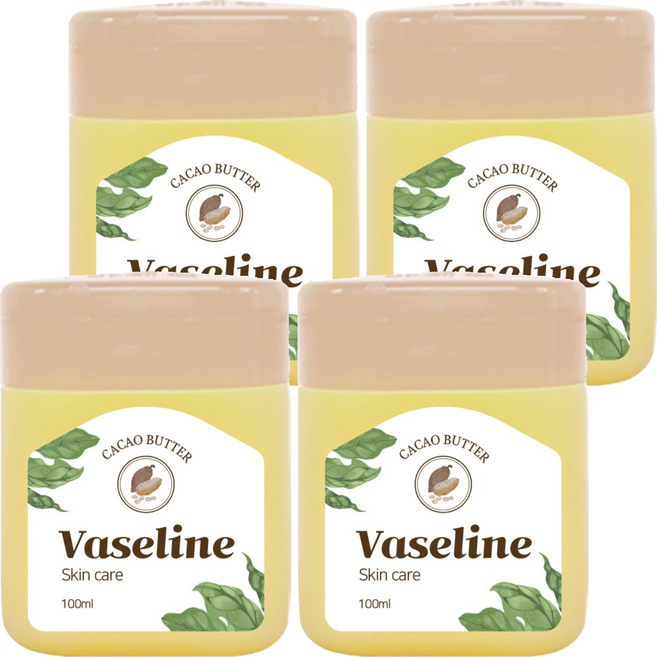 Vaseline 凡士林 可可脂光澤保濕潤膚膏 原味, 100ml, 4罐