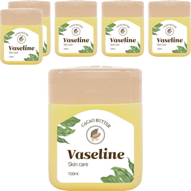 Vaseline 凡士林 可可脂光澤保濕潤膚膏 原味, 100ml, 6罐